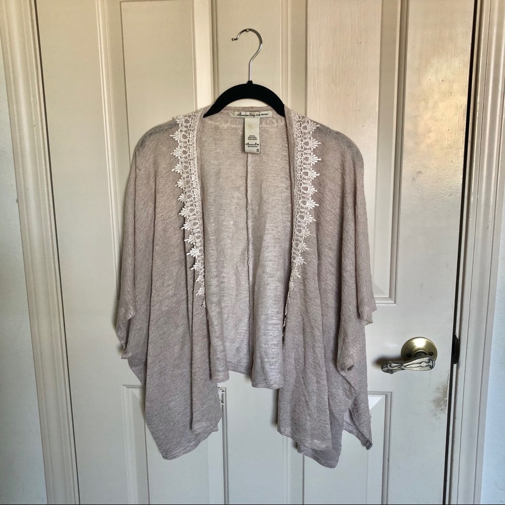 Knitted cropped shrug